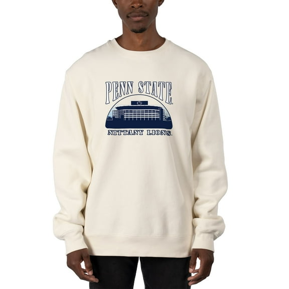Men's Uscape Apparel Cream Penn State Nittany Lions Premium Heavyweight Pullover Sweatshirt