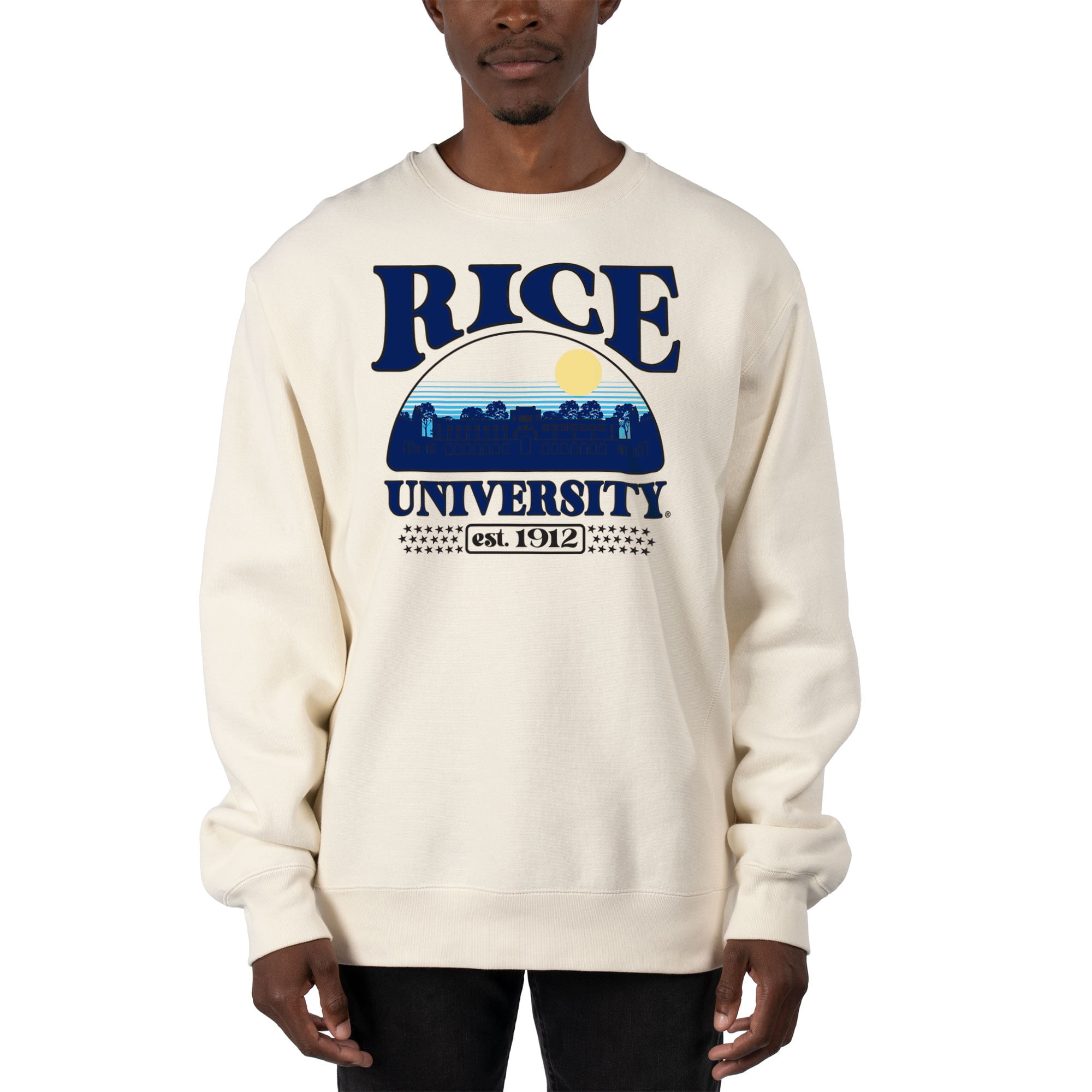 Men's Uscape Apparel Cream Rice Owls Premium Heavyweight Pullover