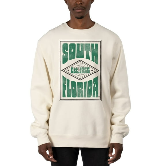Men's Uscape Apparel Cream South Florida Bulls Premium Heavyweight Pullover Sweatshirt