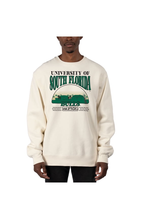 Men's Uscape Apparel Cream South Florida Bulls Premium Heavyweight Pullover Sweatshirt