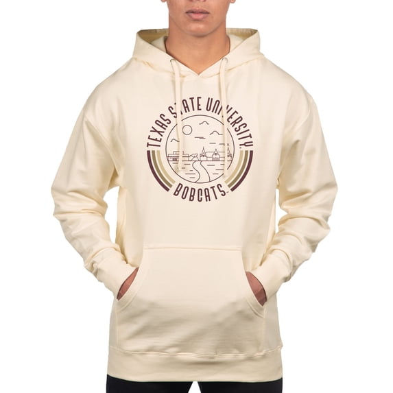 Men's Uscape Apparel Cream Texas State Bobcats Standard Pullover Hoodie