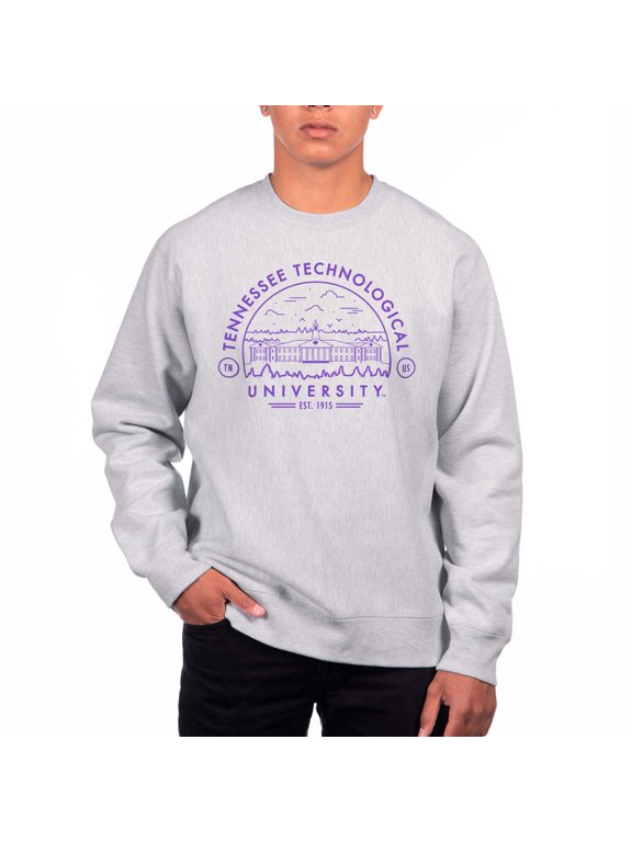 Men's Uscape Apparel Gray Tennessee Tech Golden Eagles Premium Heavyweight Crew Neck Sweatshirt