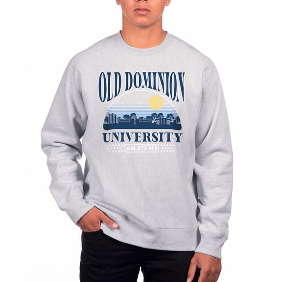 Men's Uscape Apparel Heather Gray Old Dominion Monarchs Premium Heavyweight Pullover Sweatshirt