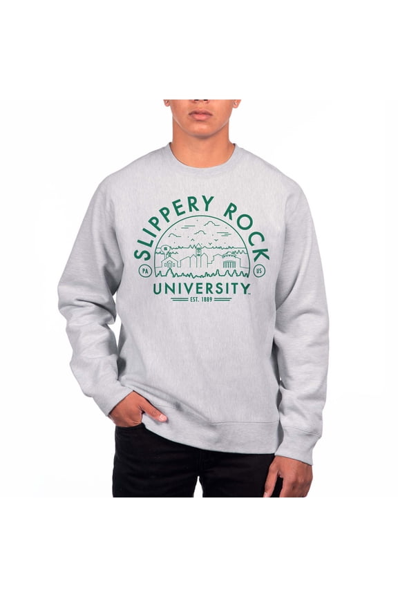 Men's Uscape Apparel Heather Gray Slippery Rock Pride Premium Heavyweight Pullover Sweatshirt