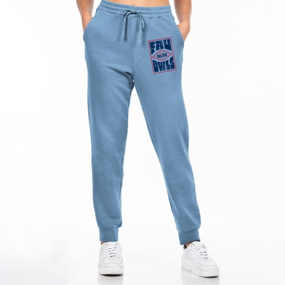 Men's Uscape Apparel Powder Blue Florida Atlantic Owls Pigment Dyed Fleece Joggers