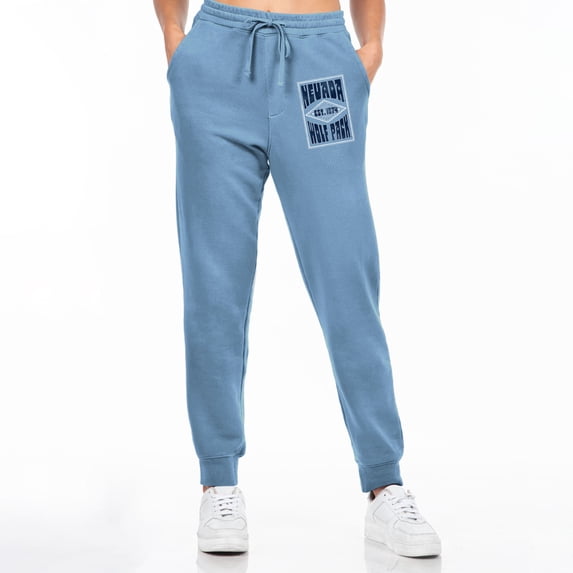 Men's Uscape Apparel Powder Blue Nevada Wolf Pack Pigment Dyed Fleece Joggers