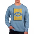 thumbnail image 1 of Men's Uscape Apparel Powder Blue Quinnipiac Bobcats Pigment Dyed Fleece Crewneck Sweatshirt, 1 of 1