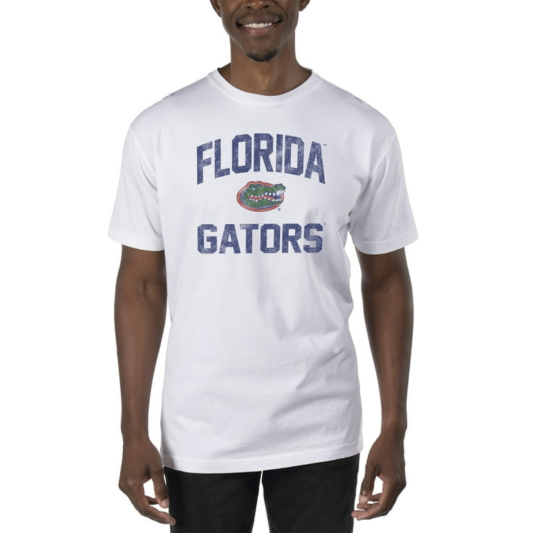 Men's Uscape Apparel White Florida Gators Garment Dyed T-Shirt
