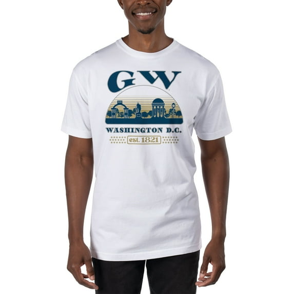 Men's Uscape Apparel White George Washington University T-Shirt