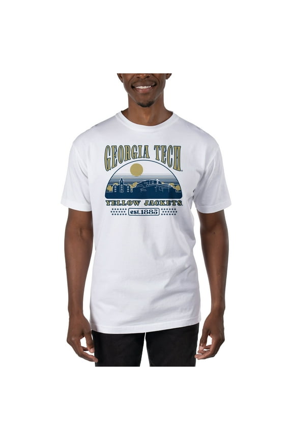 Men's Uscape Apparel White Georgia Tech Yellow Jackets T-Shirt