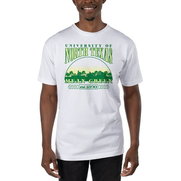 Men's Uscape Apparel White North Texas Mean Green T-Shirt