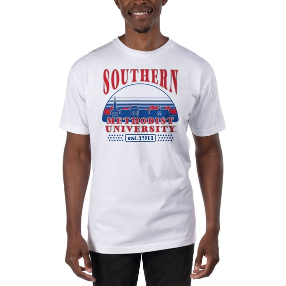 Men's Uscape Apparel White SMU Mustangs T-Shirt