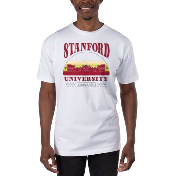 Men's Uscape Apparel White Stanford Cardinal T-Shirt