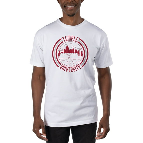 Men's Uscape Apparel White Temple Owls T-Shirt
