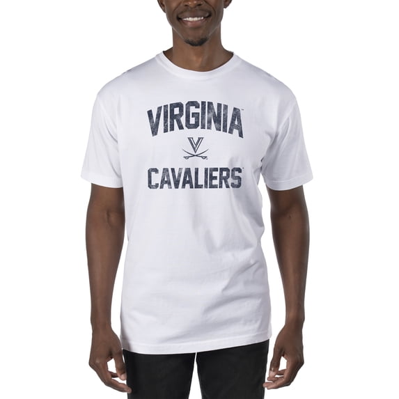 Men's Uscape Apparel White Virginia Cavaliers Garment Dyed T-Shirt