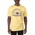 thumbnail image 1 of Men's Uscape Apparel Yellow Washington Huskies Garment Dyed T-Shirt, 1 of 1