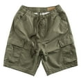 thumbnail image 1 of Men's Utility Cargo Shorts Mid Length Military Tactical Pocket Zipper Closure Elastic Waist Outdoor Fishing Camping Quick Dry Stretch Fabric, 1 of 2