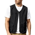 thumbnail image 1 of Men's Utility Fishing Vest Lightweight Summer Outdoor Safari Vest with Multi Pockets Black XXL, 1 of 5