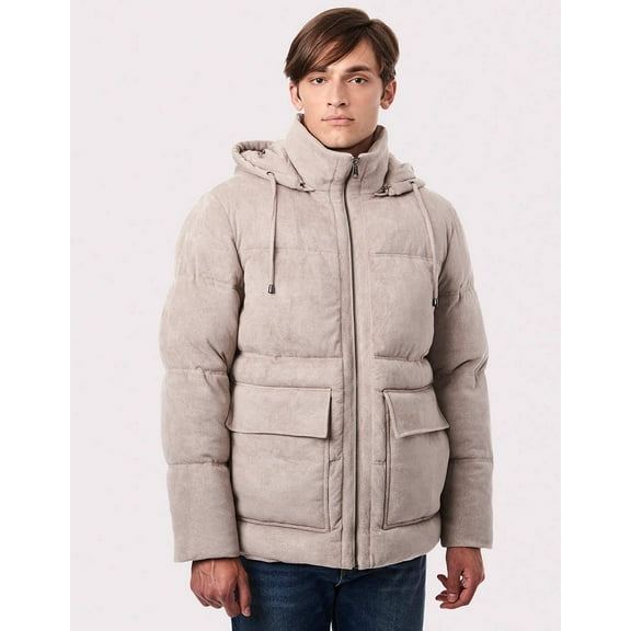 Bernardo mens  Utility Puffer Jacket, XXL, Gray