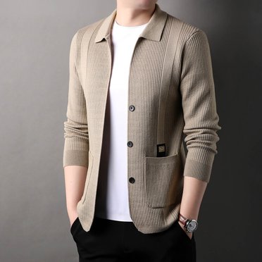 Men's V Neck Cardigan Sweater Casual Lightweight Button Down Knitted Cardigan Sweater Coat Business Casual Knitted Sweater Autumn Button Up Cardigan Slim With Pocket