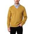 thumbnail image 1 of Men's V-Neck Knit Sweater Long Sleeve Solid Color Classic Fit Casual Pullover Top, 1 of 4