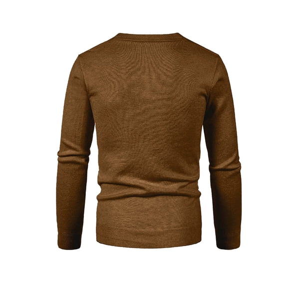 Men's V-Neck Long Sleeve Cable Knit Sweater, Slim Fit Button down Knit Cardigan Coat for Fall Winter Casual Wear Coffee