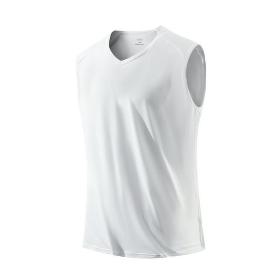 Men's V-Neck Modal Slim Fit Muscle T-Shirt White S 34"-36"