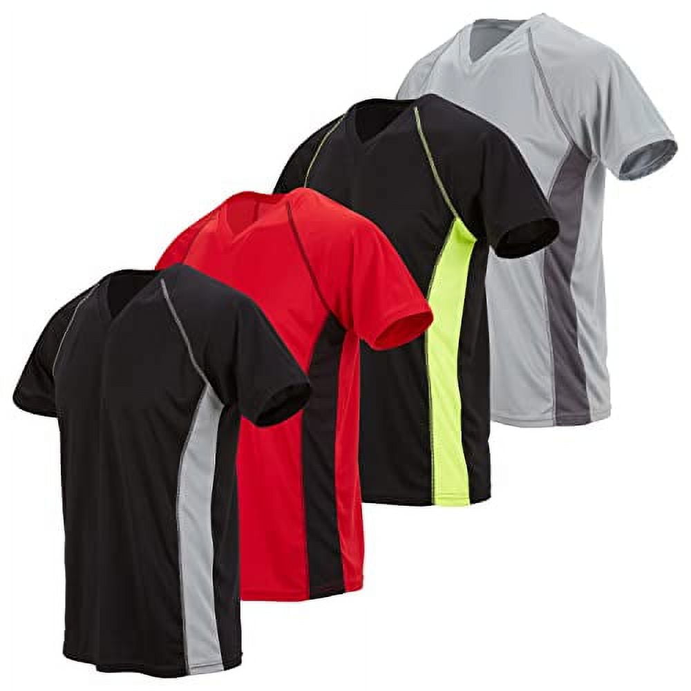 Men's VNeck Performance Tshirts, Short Sleeve Dry Fit Mens Shirts for