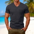 thumbnail image 1 of Men's V Neck Pocket T-Shirts Short Sleeve Comfort Dressy Tee Shirts Casual Summer Athletic Plain Color Tops, 1 of 7