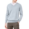 thumbnail image 1 of Men's V-Neck Pullover Sweater Long Sleeve Solid Knit Casual Office Workwear Top, 1 of 4