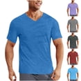 thumbnail image 1 of Men’s V-Neck Quick Dry Moisture Wicking Active Athletic Tech Performance Short Sleeve T-Shirt Size 2XL Wine, 1 of 7