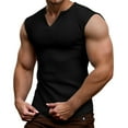 thumbnail image 1 of Men's V Neck Sleeveless Tank Top, Lightweight Polyester, Casual Summer Wear, Relaxed Fit, S-XXXL, 1 of 5