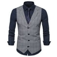 thumbnail image 1 of Men's V-Neck Suit Vests Slim Fit Business Dress Vest Waistcoat Formal Sleeveless Tuxedo Jacket, 1 of 7