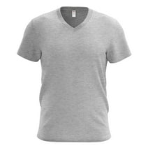 Men's V-Neck T-Shirt - Heather Grey 3XL