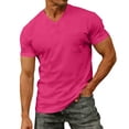 thumbnail image 1 of Men's V Neck T Shirt Short Sleeve Chest Pocket Casual Tee Soft Breathable Top for Summer Daily Wear, 1 of 9