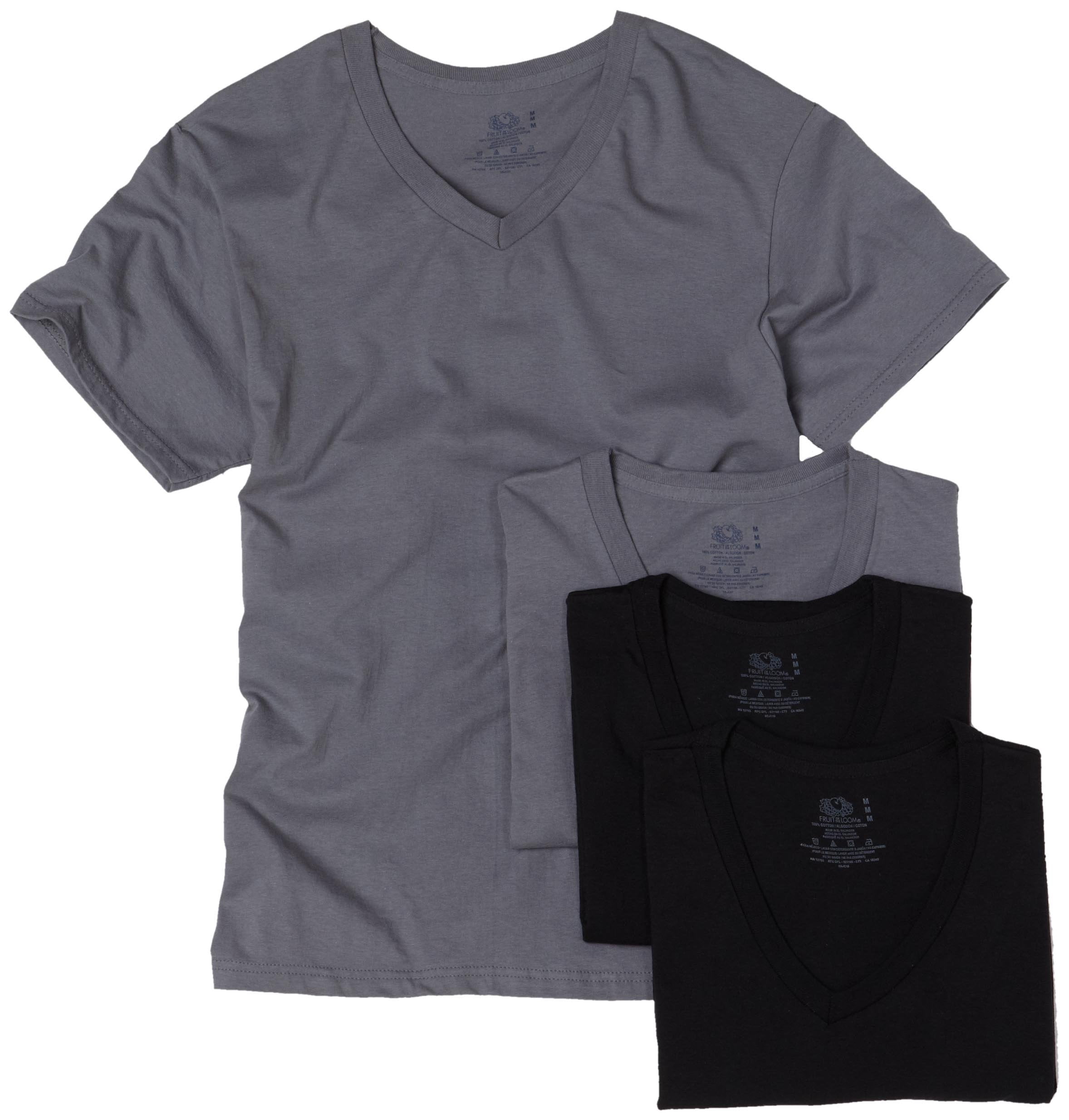 トップス   V Neck T-Shirt 4 Pack Men's V-Neck T-Shirts, 4 Pack - Walmart.com