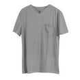 thumbnail image 1 of Men's V Neck T Shirts,Fitted Stretch Tees for Men Solid Fitness Large Sports Men's Elastic Cotton Pocket Short Sleeve Summer Shirt 2025 Summer Beach Tops, 1 of 4