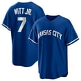 thumbnail image 1 of Men's V-Neck Tops Kansas City Witt Jr. 7 Royal Stitched T-shirts Player Sport Fans Gift，–X-Large, 1 of 3