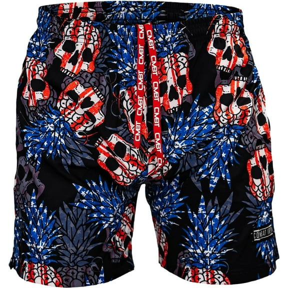 Combat Iron Men's V3 Performance Training Shorts | 5.5" L / Usa Pineapple Grenade