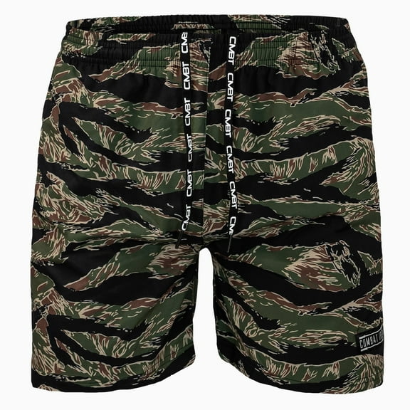 Combat Iron Men's V3 5.5-Inch Performance Training Shorts – Tiger Stripe Camo, XL