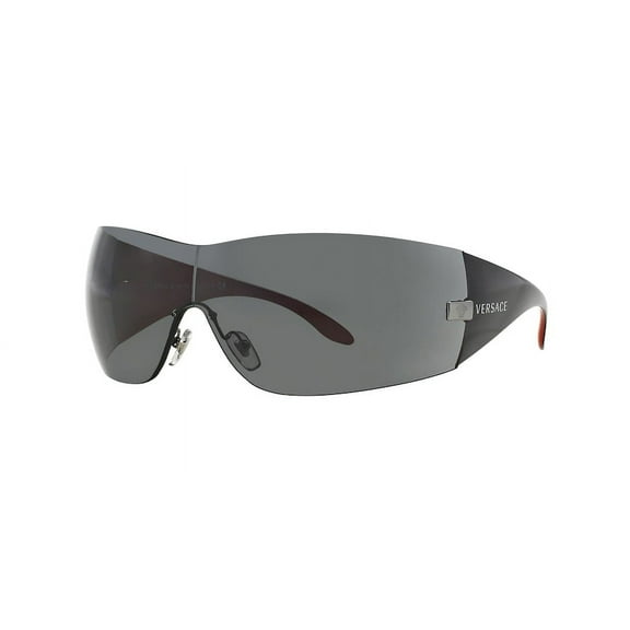 Men's VE2054-100187-41 Black Shield Sunglasses