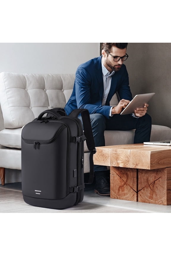 Men's Vacuum Compression Backpack Multifunctional,Black Small Size