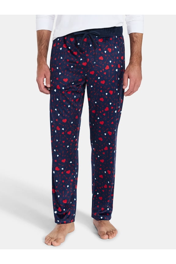 Men's Valentine's Day Hearts and Arrows Graphic Print Sleep Pants from Way to Celebrate, Sizes S-2XL
