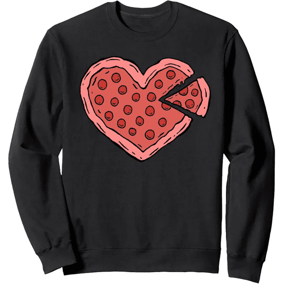 Men’s Valentine’s Day Sweatshirt – Heart Graphic, Romantic Gift for Him