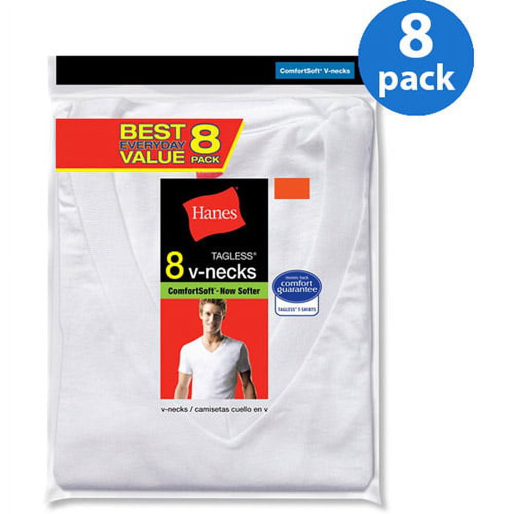 Men's Value 8 Pack V-Neck T-Shirts - Walmart.com