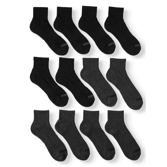 Men's Value Pack Quarter Cut Socks, 12-Pack