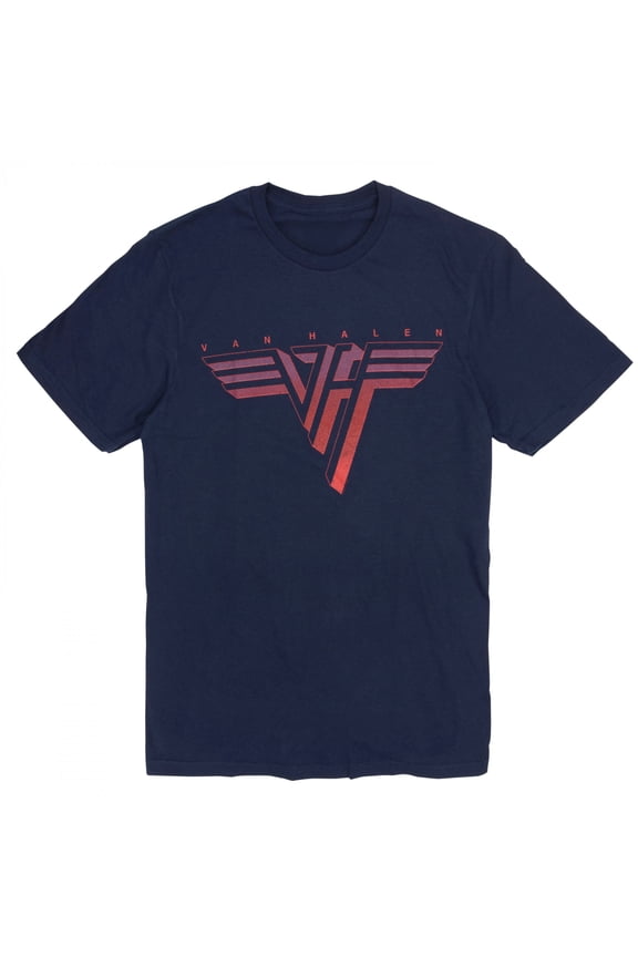Men's Van Halen Classic Red Logo T-shirt Large Blue