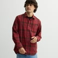 thumbnail image 1 of Men's Vans® Long Sleeve Button Front Shirt Color: Chili Pepper Size: L, 1 of 4