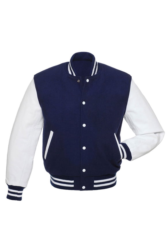 Men’s Varsities Jackets Baseball Letterman Jackets Wool Body Leather Sleeves Bombers Coat