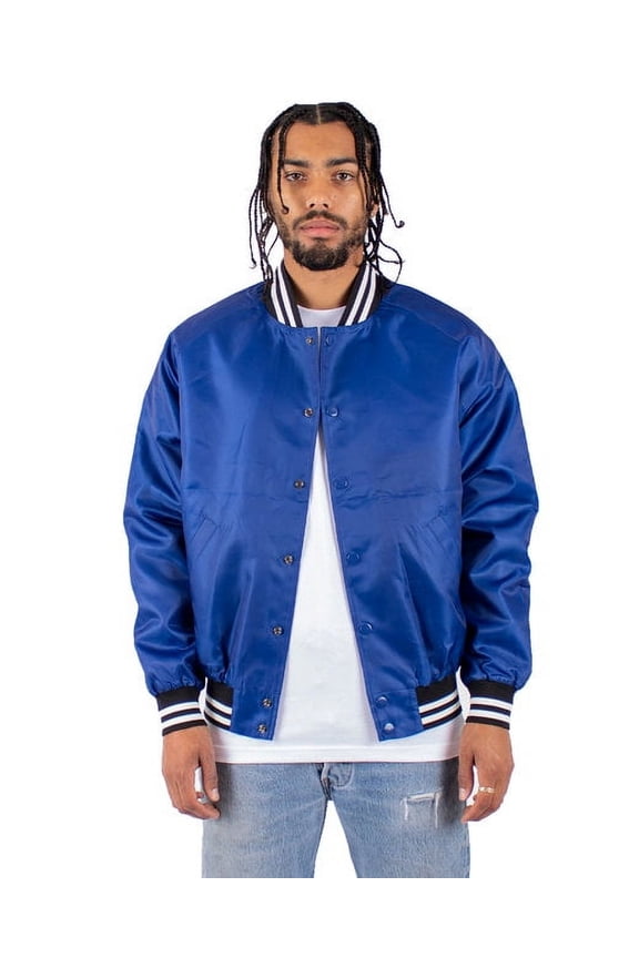 Men's Varsity Bomber Jacket - ROYAL - M